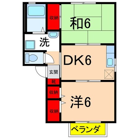 シェソワセレーノＤの物件間取画像